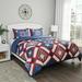 Stars Stripes Patriotic Quilt Set Bedspread Quilted King