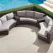 Pasadena II 5-pc. Modular Sofa Set in Bronze Finish - Dove with Canvas Piping - Frontgate