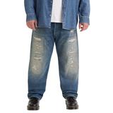 Men's Big & Tall Levi's® 501® Original Fit Stretch Jeans by Levi's in Medium Indigo Destructed (Size 48 34)