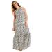 Plus Size Women's Cutout Neckline Maxi Dress by June+Vie in Ivory Abstract Spots (Size 10/12)