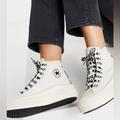 Converse Shoes | Converse Chuck Taylor All Star Move Print Sneakers Zebra Laces Egret, Sz 8 | Color: Cream | Size: 8