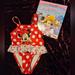 Disney Swim | Disney Baby Minnie Mouse Swim Suit With Disney Jr Minnie Mouse Book | Color: Red/White | Size: 6-9mb