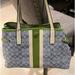 Coach Bags | Large Coach Bag With Matching Wallet | Color: Blue/Green | Size: Os