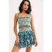 Free People Skirts | Free People Blue Thalia Printed Dress Set Small Nwt | Color: Blue/Green | Size: S