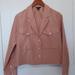 J. Crew Jackets & Coats | J Crew Collection Black Label Long Sleeve Button Up Silk Blend Blazer Shirt Sz 6 | Color: Pink | Size: 6