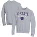 Men's Champion Gray Kansas State Wildcats Alumni Logo Pullover Sweatshirt