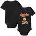 Infant Tiny Turnip Black Baltimore Orioles Girl Teddy Bodysuit