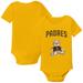 Infant Tiny Turnip Gold San Diego Padres Girl Teddy Bodysuit