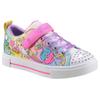 Sneaker SKECHERS "TWINKLE SPARKS BFF MAGIC", Kinder, Gr. 28, bunt, Textil, Synthetik, sportlich, Schuhe, Schnürschuh m.Glitzer, Klettverschluss, Größenschablone zum Download