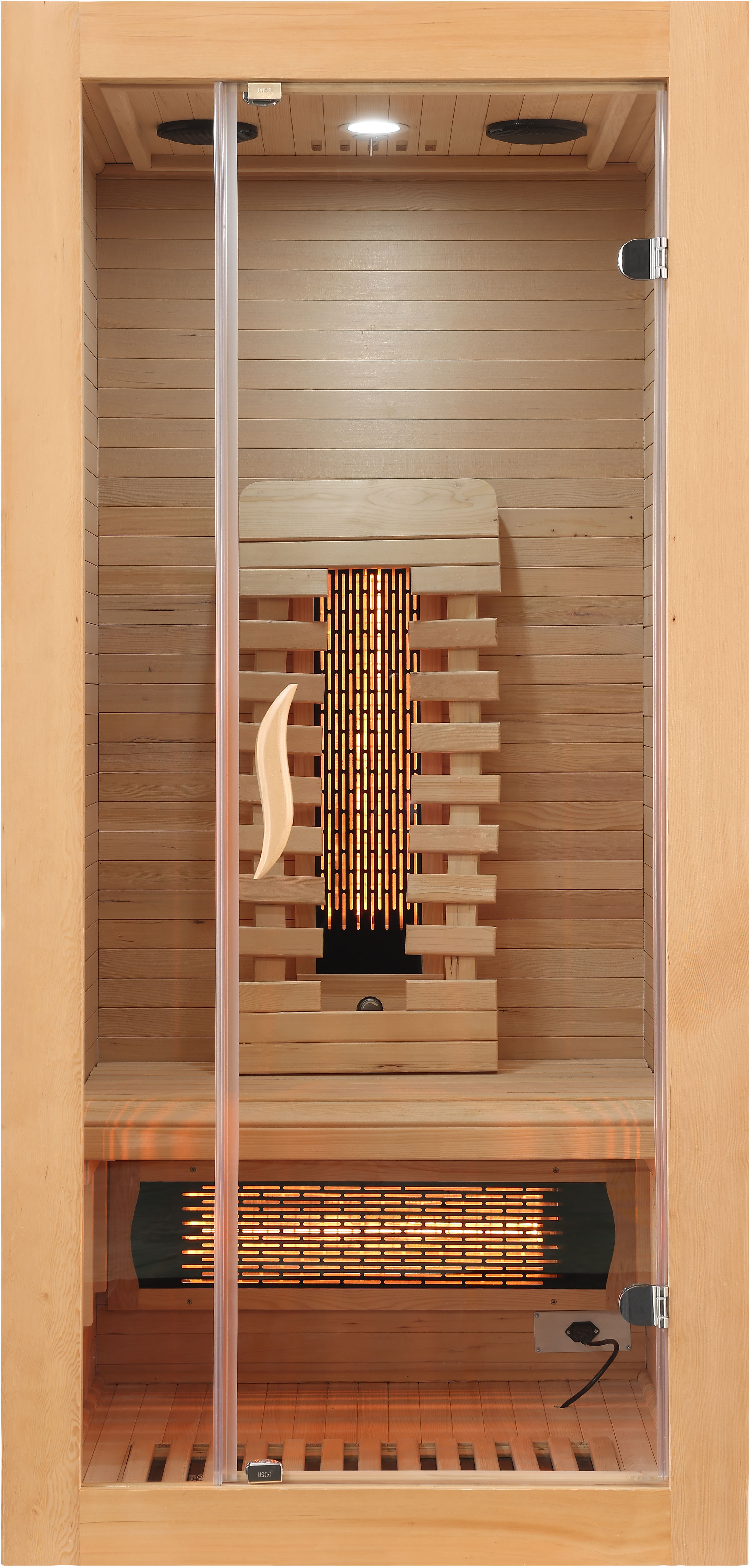 Infrarotkabine SANOTECHNIK "MALMÖ 1", beige (natur), integrierte Steuerung, (ohne Ofen), Saunen, für 1 Person Image