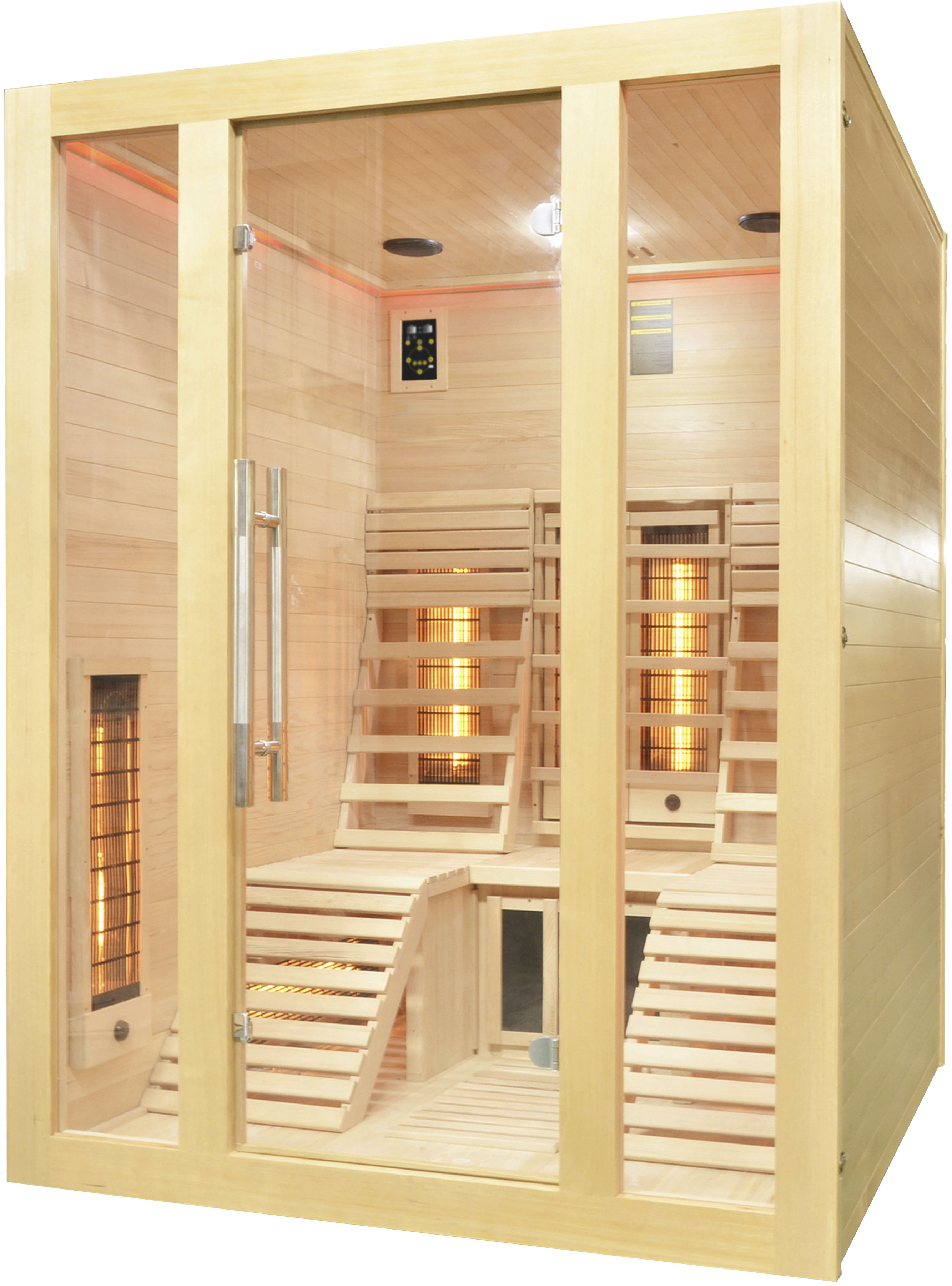Infrarotkabine SANOTECHNIK "OSLO", beige (natur), integrierte Steuerung, (ohne Ofen), Saunen, für 2 Personen Image