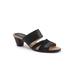 Extra Wide Width Women's Maxine Sandal by Trotters in Black (Size 7 WW)