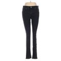 Ann Taylor LOFT Jeans - Mid/Reg Rise Skinny Leg Denim: Black Bottoms - Women's Size 4 - Black Wash