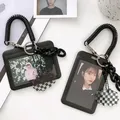 Ins-Porte-cartes photo en acrylique transparent Kpop Idol Porte-cartes Manches photo Portable