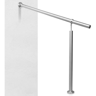 Randaco - vingo Edelstahl Eingangsgeländer Handlauf Geländer 120 x 90 cm für Treppen Wandhandlauf Image