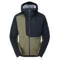 Men's Rab Cinder Kinetic Waterproof Jacket - Khaki Beluga - Size S - Jackets & Vests