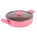 Rose Non-Stick Dutch Oven Low Casserole w/ Glass Lid