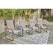 Signature Design by Ashley Beach Front Brown/Beige Outdoor Sling Arm Chair Set (Set of 4) - 30"W x 28"D x 42"H