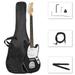 Tcbosik 6 Strings GMF Electric Guitar S-S Pickup Full Size Guitar with Bag Strap Connector Wrench Tool Black