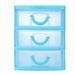 VerPetridure Desk Drawer Organizer Clear Plastic Desktop Drawer Storage Cabinet 3 Drawers Waterproof Storage Case Multilayer Storage Box for Home Office School