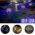 LELINTA Outdoor Solar Garden Lights 1PCS 150 LED Copper Wire Waterproof Solar Garden Fireworks Lamp with Remote 2 Modes Decorative Sparkles Stake Landscape Light for Garden Pathway Lawn Decor