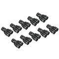 Uxcell Y Shape 1/2 Push to Connect Pneumatic Air Line Fitting Black 10 Pack