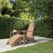 Festnight Patio Adirondack Chair with Footstool HDPE Brown