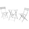 Mydepot Folding Outdoor Patio Bistro Set 3 Piece Table and Chairs Furniture Set