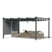 Aoodor Outdoor Pergola 12 x14 Aluminum Patio Pergola with Adjustable Sun Shade Cover and Retractable Canopy