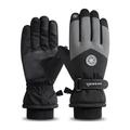 TureClos 1 Pair Snow Ski Gloves Winter Thermal Nonslip Touch Screen Motorcycle Riding Biking Sports Hiking Fishing Skiing Mittens Black Man