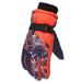 KSCYKKKD Gloves Children s Gloves Ski Skating Cold Proof Outdoor Printing Gloves Warm Thickened Riding Gloves