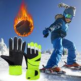 EQWLJWE Ski Gloves Non-slip Winter Warmest Waterproof and Breathable Snow Gloves for Mens Womens Ladies and Kids Skiing Snowboarding