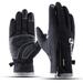 Men Women Leather Gloves Touch Screen Cycling Gloves Winter Warm Gloves Sports Gloves Black S