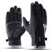 Leather Gloves Touch Screen Cycling Gloves Winter Warm Gloves Sports Gloves Black S