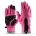 Men Women Leather Gloves Touch Screen Cycling Gloves Winter Warm Gloves Sports Gloves Pink XL