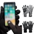 SPRING PARK 1 Pair Winter Full Finger Letter Print Finger Gloves Touch Screen for Running Cycling Driving Hiking Windproof Warm Gifts for Men and Women