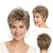 Gespout Women s Full Bangs Wig Short Wig Brown Wig Cool Wig