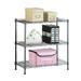 Wire Storage Shelves for Kitchen Durable 3-Shelf Metal Shelving Unit Height Adjustable Metal Utility Shelves Storage Rack Upgraded Kitchen Shelving Unit for Garage Bedroom 23 x 13 x 31