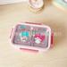 Sanrio HelloKitty Mymelody Kuromi Purin kawaii Lunch Box Cartoon Stainless Steel Four Grid Insulation Plate Spoon Chopsticks Set