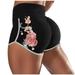 Yoga Leggings Athletic Shorts for Women High Waist Anti Cellulite Floral Solid Summer Biker Short Workout Outfit