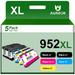 952 XL Ink Cartridge Replacement for HP Ink 952 Combo Pack to Use with HP OfficeJet Pro 8710 8720 7740 8210 8740 8715 7720 8216 8725 8730 8702 Printer (2 Black 1 Cyan 1 Magenta 1 Yellow)