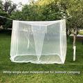 Frogued Square White Single-door Mosquito Net Sleeping Folding Tent for Patio (White)