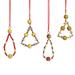 The Holiday Aisle® Handmade Aseda Recycled Glass Beaded Ornaments Set Of 4 Metal | 0.02 H x 2 W x 3.9 D in | Wayfair