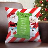 The Holiday Aisle® Grandparent"s Christmas List 17" Throw Pillow w/ 10 Custom Names On Candy Cane Striped Removable Cover | Wayfair