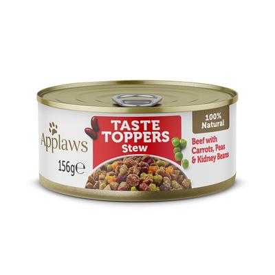 24x 156g Applaws Taste Toppers Stew Rind Hundefutter nass