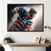 Red Barrel Studio® Hockey Player on Ice III - Graphic Art on Canvas Metal in Blue/Red/White | 16 H x 32 W x 1 D in | Wayfair