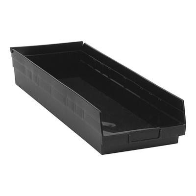 Quantum 23 5/8" x 8 3/8" x 4" Black Conductive Shelf Bin QSB114CO
