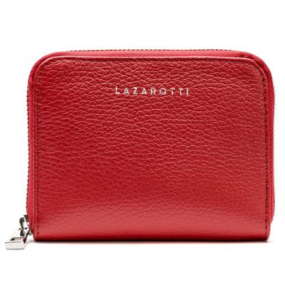 Lazarotti Milano Leather Geldbörse Leder 13,5 cm red Rot Damen Image
