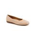 Wide Width Women's Sasha Flat by Trotters in Beige (Size 8 1/2 W)