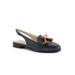 Wide Width Women's Lillie Sling by Trotters in Navy Tan (Size 7 W)